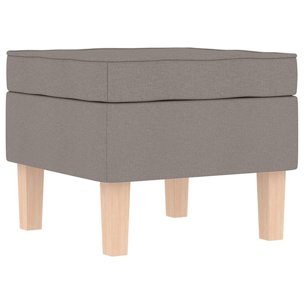 Schaukelstuhl mit Hocker, Taupe Stoff