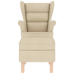 Schaukelstuhl mit Hocker, Creme