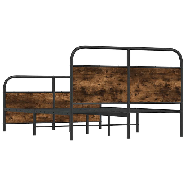 Metallbett 137x190 cm Räuchereiche
