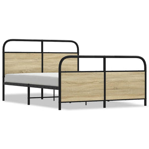 Metallbett 137x190 cm Sonoma Eiche