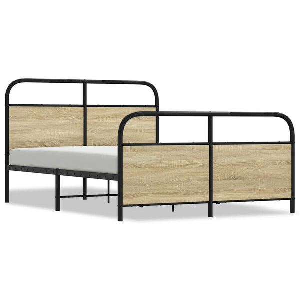 Metallbett 137x190 cm Sonoma Eiche