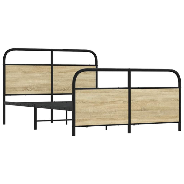 Metallbett 137x190 cm Sonoma Eiche