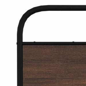 Metallbett 137x190 cm Braun Eichen-Optik