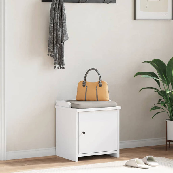 vidaXL Banc d'entrée SANDNES Blanc 45x40x50 cm Bois de pin massif