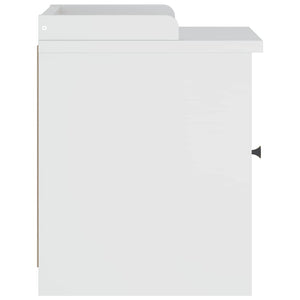 vidaXL Banc d'entrée SANDNES Blanc 45x40x50 cm Bois de pin massif