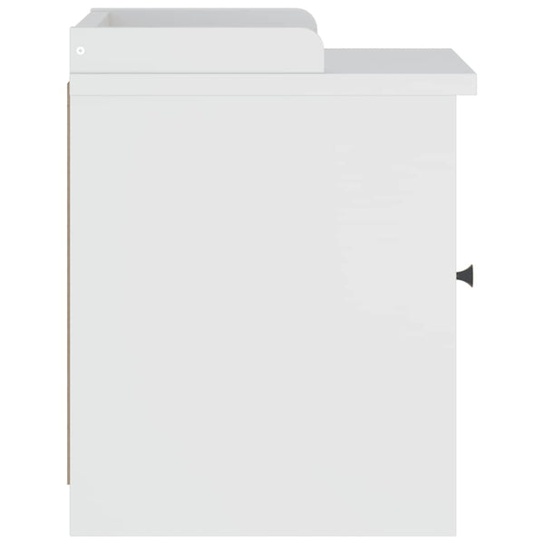 vidaXL Banc d'entrée SANDNES Blanc 45x40x50 cm Bois de pin massif