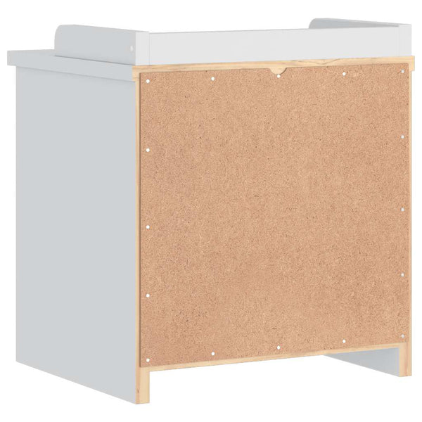 vidaXL Banc d'entrée SANDNES Blanc 45x40x50 cm Bois de pin massif
