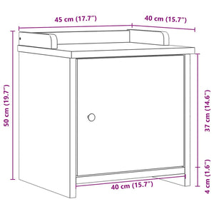 vidaXL Banc d'entrée SANDNES Blanc 45x40x50 cm Bois de pin massif