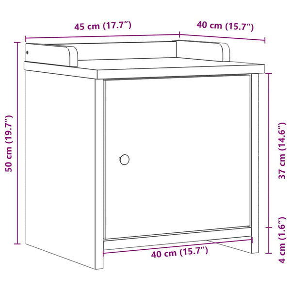 vidaXL Banc d'entrée SANDNES Blanc 45x40x50 cm Bois de pin massif