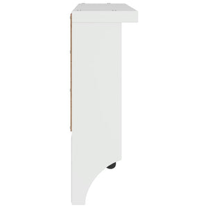 Weiße Wandgarderobe Kiefer Massivholz 45cm