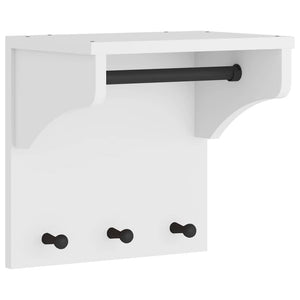 Wandgarderobe SANDNES Weiß Kiefer Massivholz