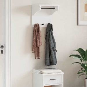 Wandgarderobe SANDNES Weiß Kiefer Massivholz