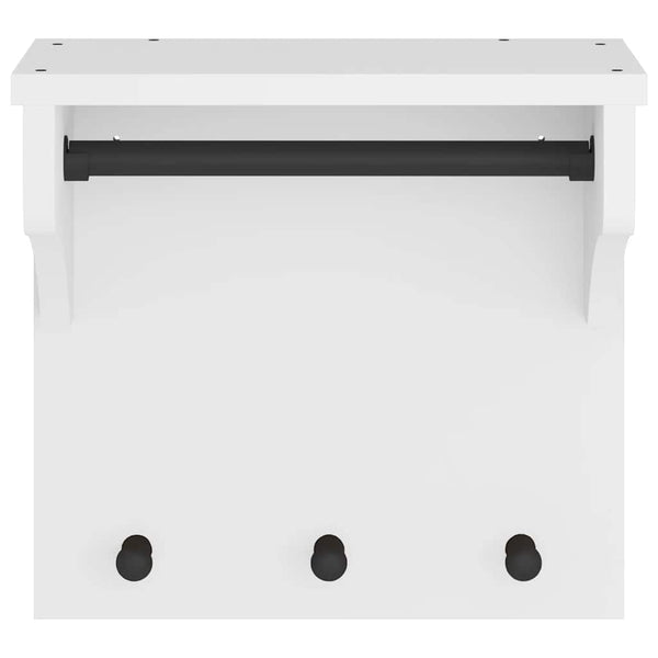 Wandgarderobe SANDNES Weiß Kiefer Massivholz