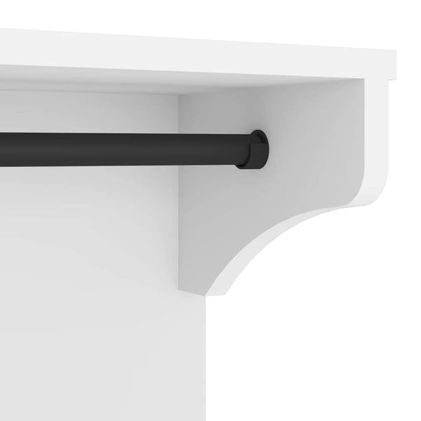 Wandgarderobe SANDNES Weiß Kiefer Massivholz