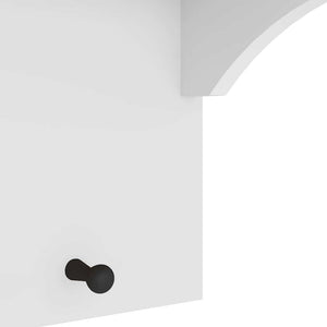 Wandgarderobe SANDNES Weiß Kiefer Massivholz