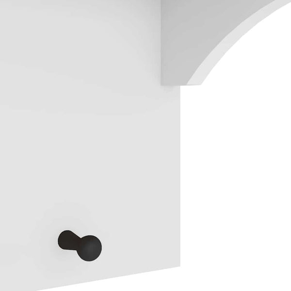 Wandgarderobe SANDNES Weiß Kiefer Massivholz