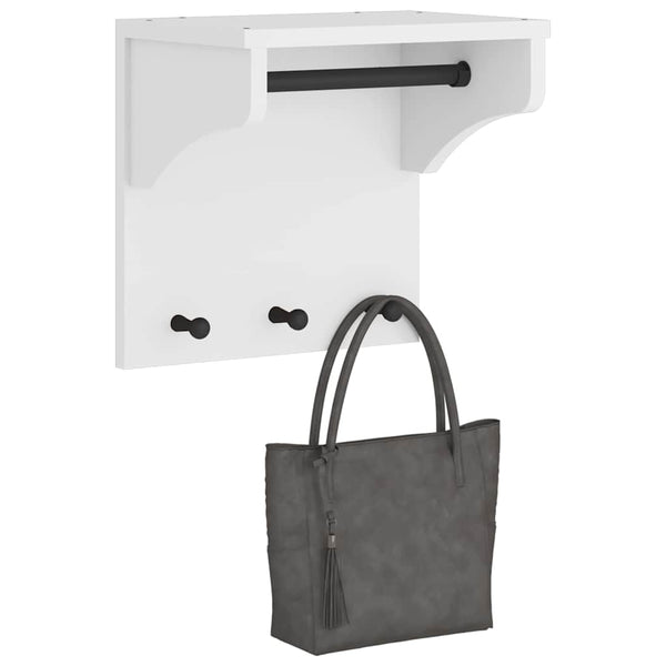 Wandgarderobe SANDNES Weiß Kiefer Massivholz