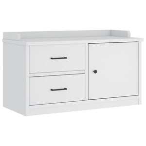 Weiße Flurbank Sandnes Kiefer Massivholz 87 cm
