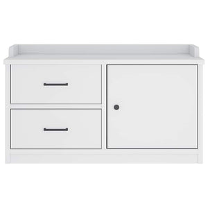 Weiße Flurbank Sandnes Kiefer Massivholz 87 cm