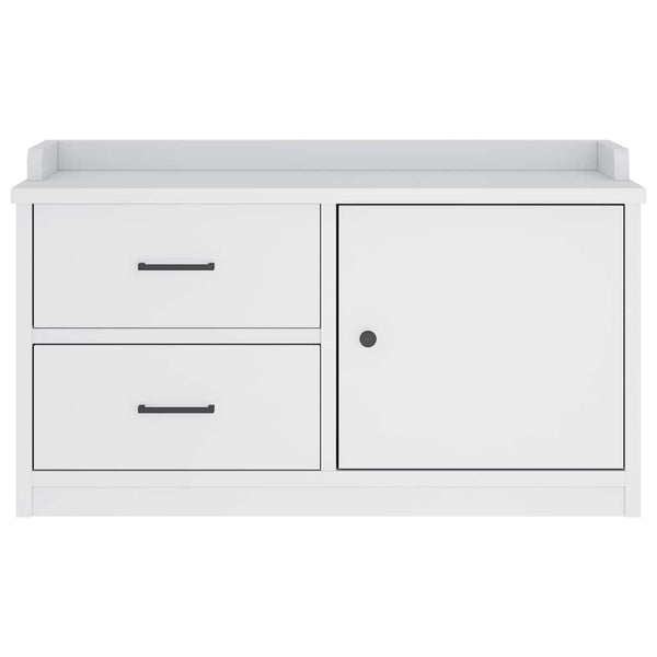 Weiße Flurbank Sandnes Kiefer Massivholz 87 cm