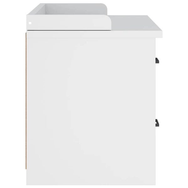 Weiße Flurbank Sandnes Kiefer Massivholz 87 cm