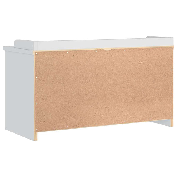 Weiße Flurbank Sandnes Kiefer Massivholz 87 cm