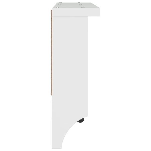 Weiße Wandgarderobe SANDNES Kiefer Massivholz