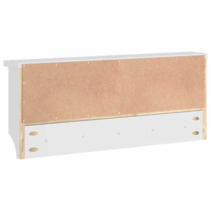 Weiße Wandgarderobe SANDNES Kiefer Massivholz