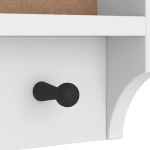 Weiße Wandgarderobe SANDNES Kiefer Massivholz