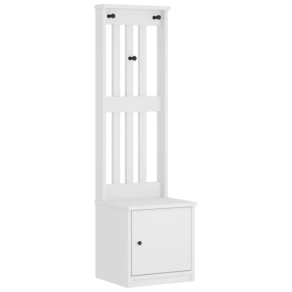 vidaXL Portemanteau SANDNES Blanc 45x40x159,5 cm Bois de pin massif
