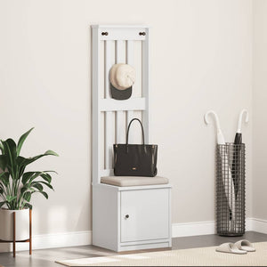 vidaXL Portemanteau SANDNES Blanc 45x40x159,5 cm Bois de pin massif