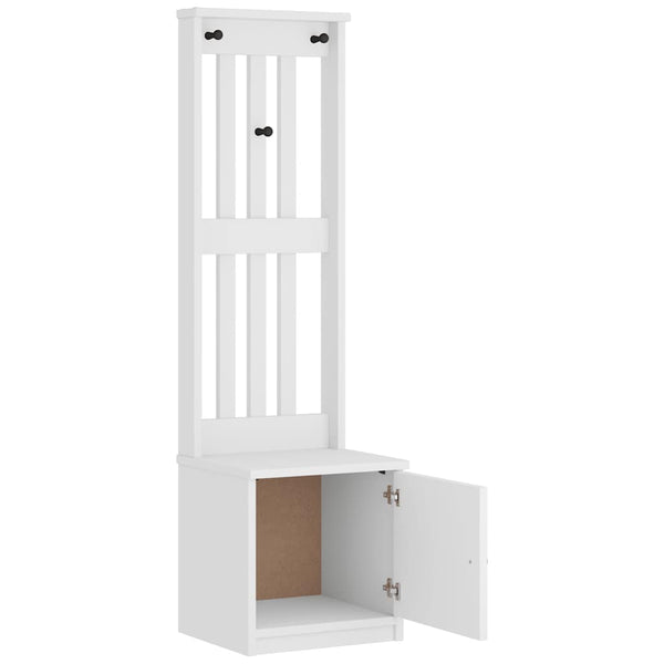 vidaXL Portemanteau SANDNES Blanc 45x40x159,5 cm Bois de pin massif