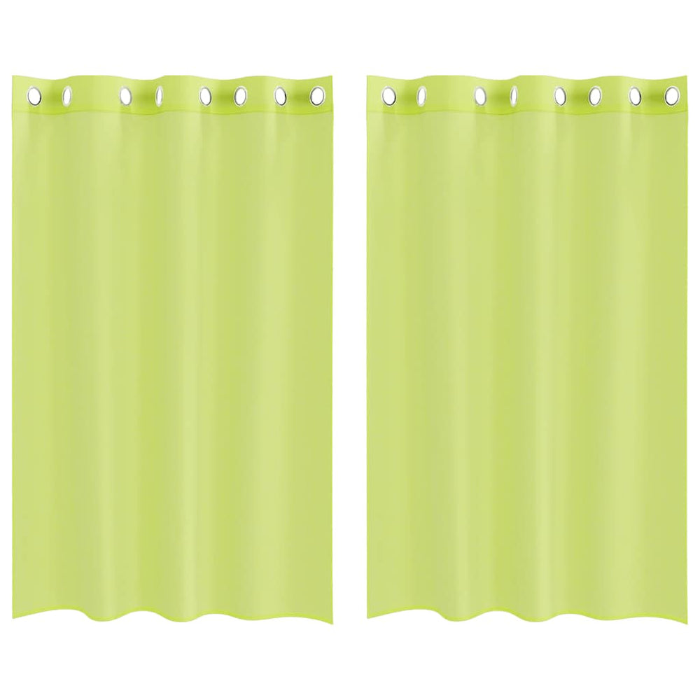 Apfelgrüne Voile Vorhänge, 140x175 cm, 2er-Set