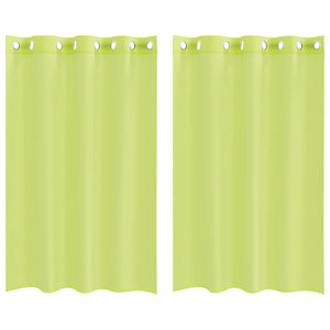 Apfelgrüne Voile Vorhänge, 140x175 cm, 2er-Set