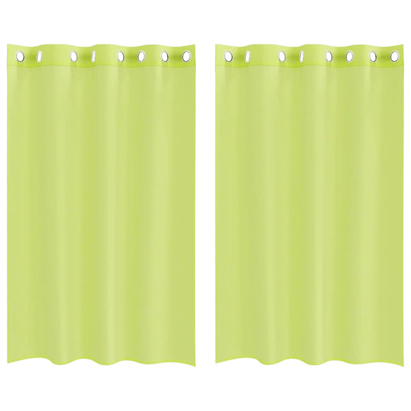 Apfelgrüne Voile Vorhänge, 140x175 cm, 2er-Set