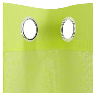 Apfelgrüne Voile Vorhänge, 140x175 cm, 2er-Set
