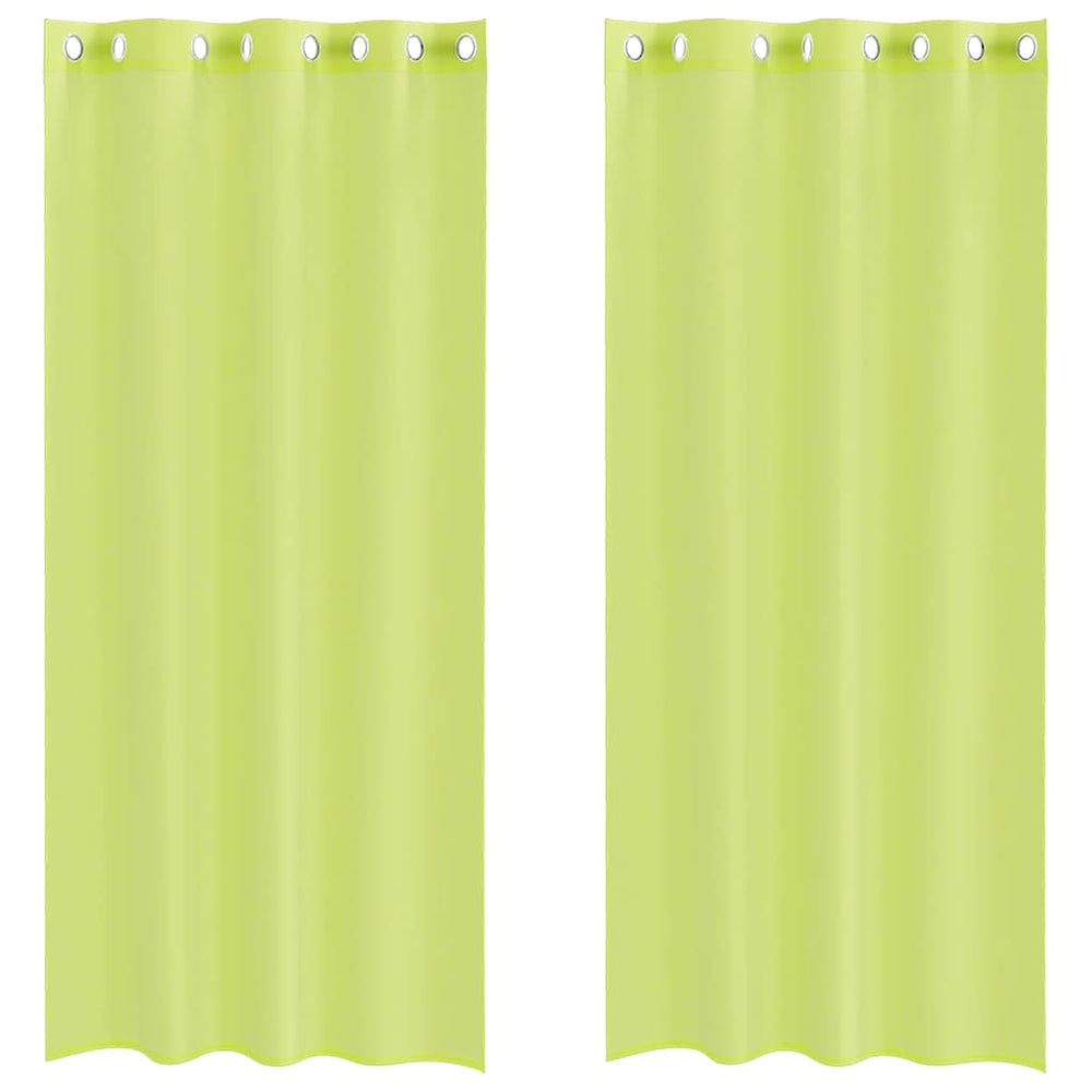 Apfelgrüne Voile Vorhänge 140x225 cm, 2er-Set