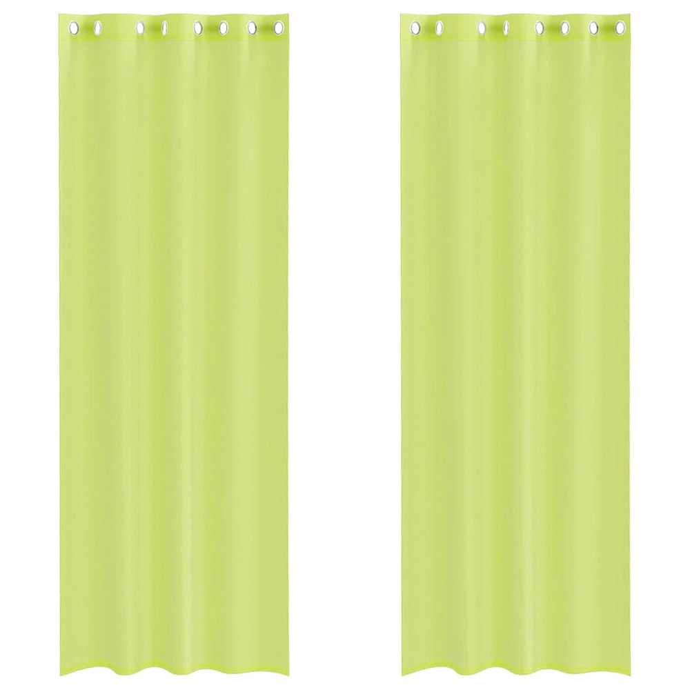 Apfelgrüne Voile-Vorhänge, 140x300 cm, 2er-Set