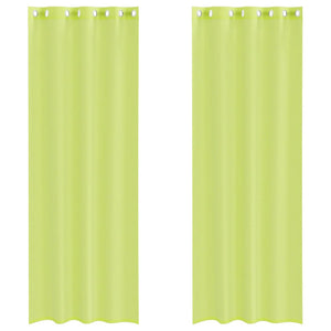 Apfelgrüne Voile-Vorhänge, 140x300 cm, 2er-Set