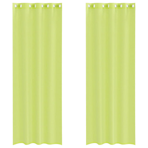 Apfelgrüne Voile-Vorhänge, 140x300 cm, 2er-Set