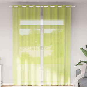 Apfelgrüne Voile-Vorhänge, 140x300 cm, 2er-Set
