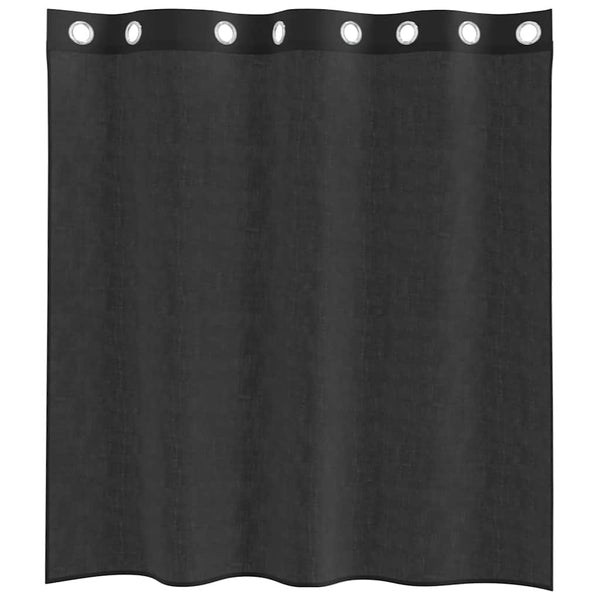 Schwarze Voile Vorhänge 140x140 cm, 2er-Set