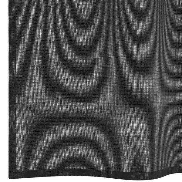 Schwarze Voile-Vorhänge, 140x175 cm, 2er-Set