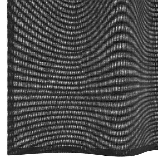 Schwarze Voile Vorhänge 140x245 cm, 2er-Set