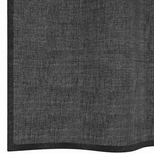 Schwarze Voile Vorhänge mit Ösen 140x260 cm, 2er-Set