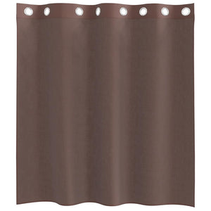 Braune Voile Vorhänge 140x140 cm, 2er-Set