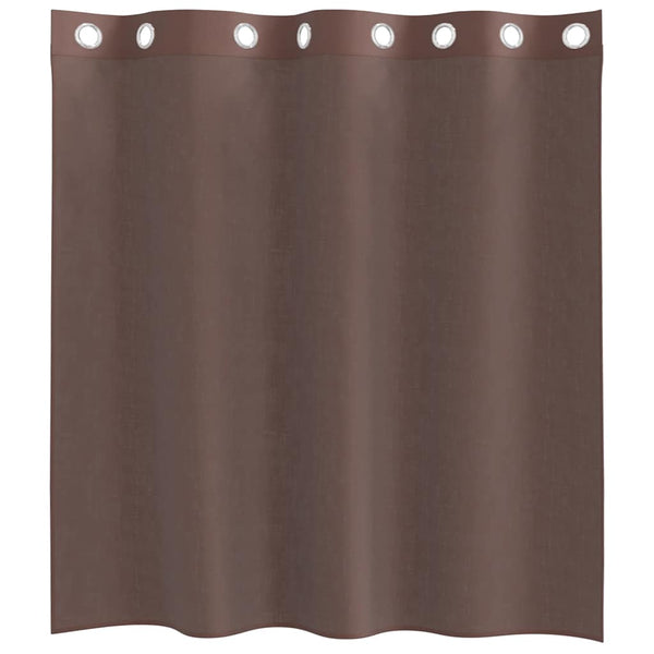 Braune Voile Vorhänge 140x140 cm, 2er-Set
