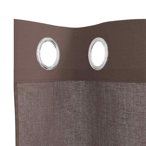 Braune Voile Vorhänge 140x140 cm, 2er-Set