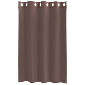 Braune Voile-Vorhänge mit Ösen 140x175 cm, 2er-Set