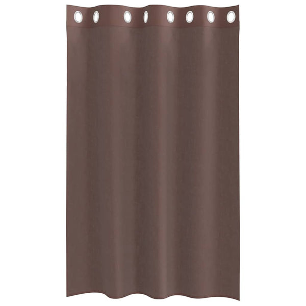 Braune Voile-Vorhänge mit Ösen 140x175 cm, 2er-Set